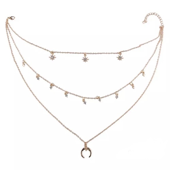 ✨A STAR IS BORN✨GOLD 3 LAYER NECKLACE‎ - Picture 3 of 7